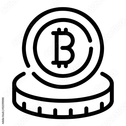 bitcoin Line Icon
