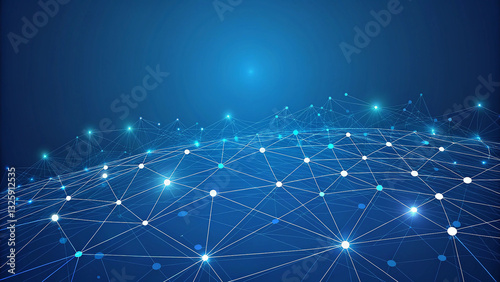 Abstract geometric network technology 
 futuristic digital network background