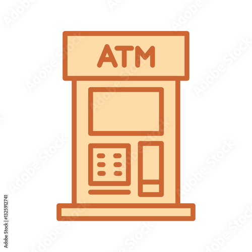 Automated Teller Machine Vector Icon