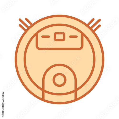Robot Vacuum Cleaner Vector Icon