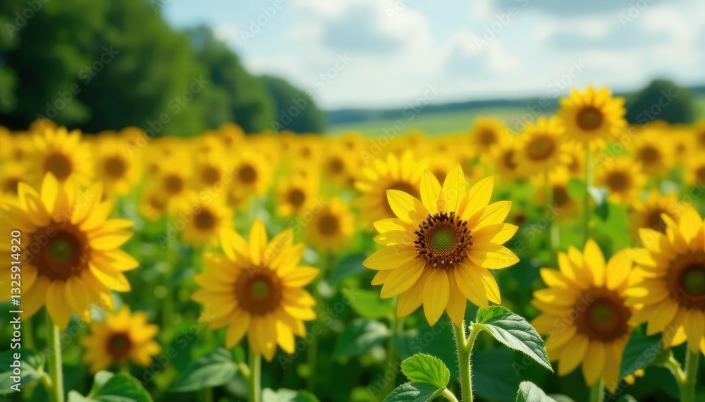 Sunflower fields with yellow rose wildflowers, garden, countryside, sunflowers Sunflower fields with yellow rose wildflowers, garden, countryside, sunflowers