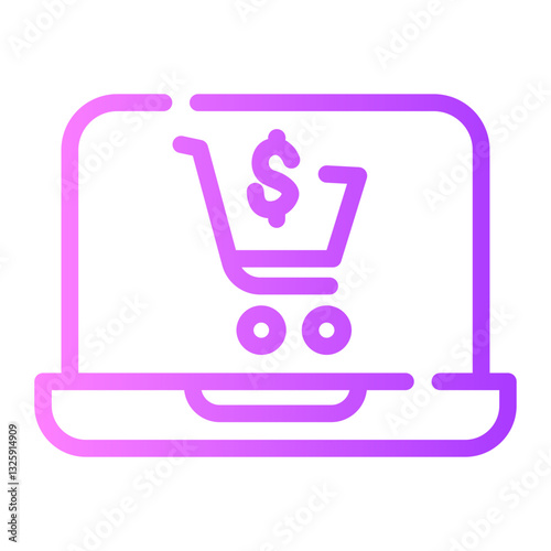 online shopping Line Gradient Icon