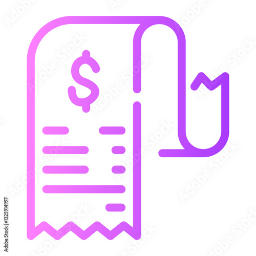 bill Line Gradient Icon