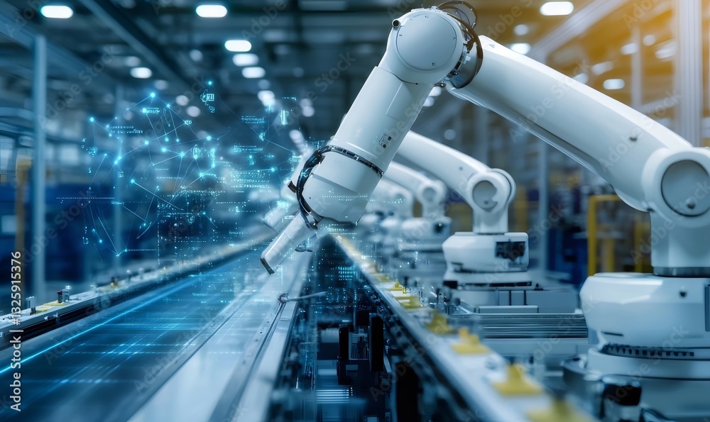 Automated Assembly Line with Robotic Arms and Data Visualization Automated Assembly Line with Robotic Arms and Data Visualization