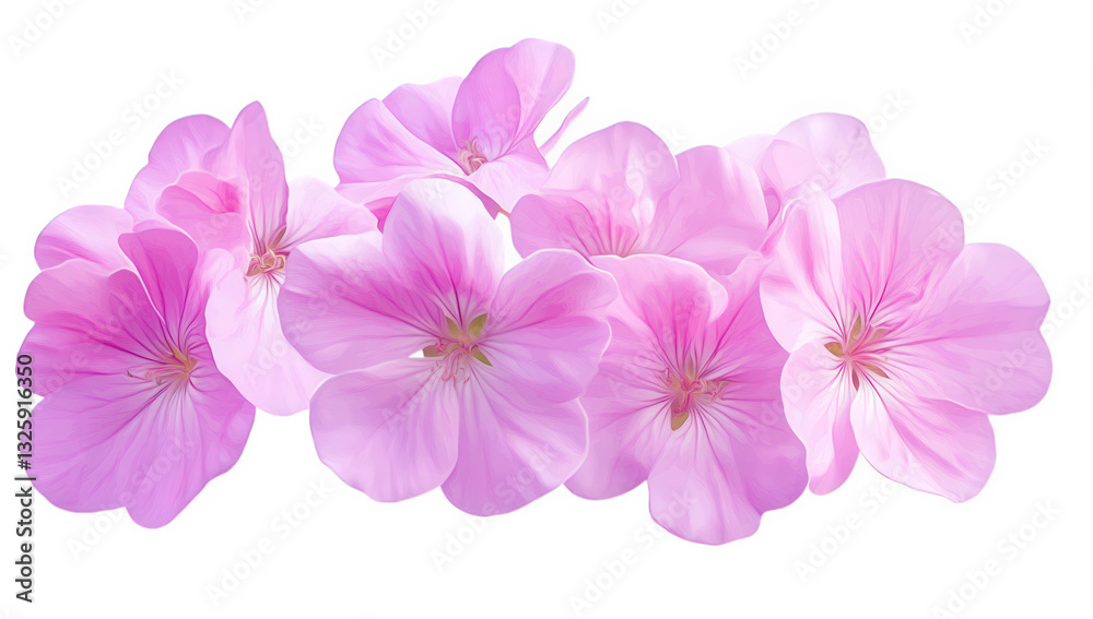 Fototapeta premium a cluster of delicate pink flowers with soft petals arranged artistically against a white background evoking beauty and tranquility perfect for floral designs or nature-themed projects