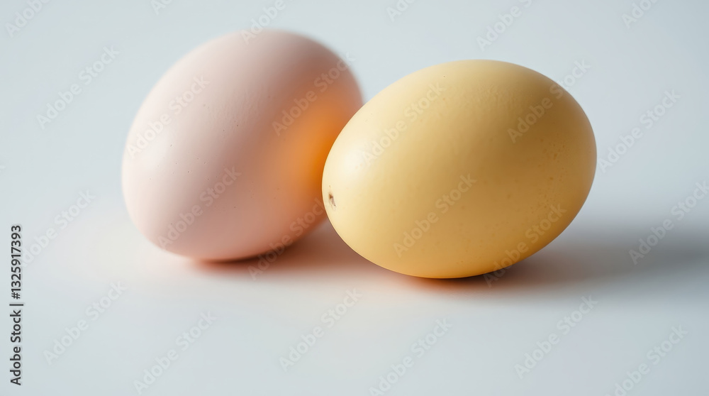 Soft Pastel Easter Eggs in Minimalist Composition Soft Pastel Easter Eggs in Minimalist Composition
