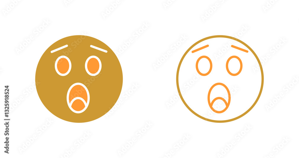 Obraz premium Astonished Face Icon Design