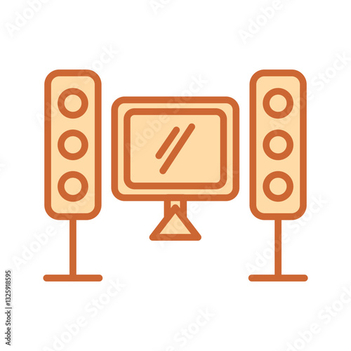 Home Theater System Vector Icon