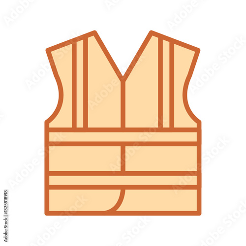 Reflective vest Vector Icon