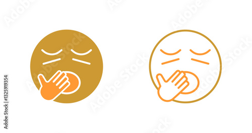 Yawning Face Icon Design