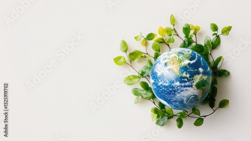 World Design Day, Earth Day concept isolated on pristine white background international Earth Day. Environmental problems and environmental protection  27 April
