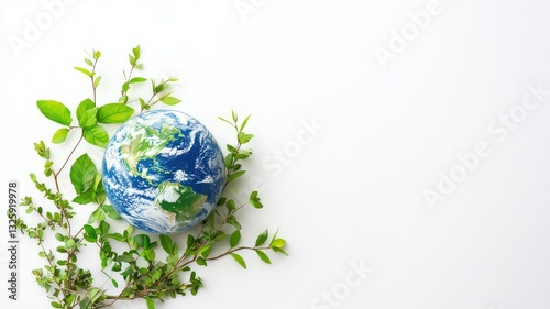 World Design Day, Earth Day concept isolated on pristine white background international Earth Day. Environmental problems and environmental protection  27 April
