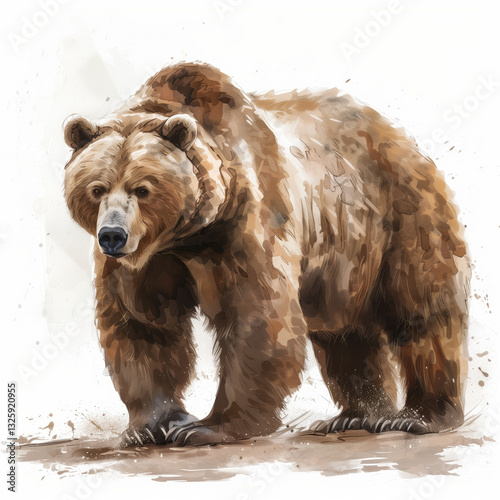 Watercolor style bear