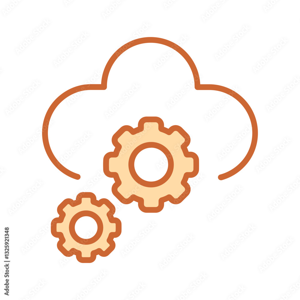 Cloud Orchestration Vector Icon Cloud Orchestration Vector Icon