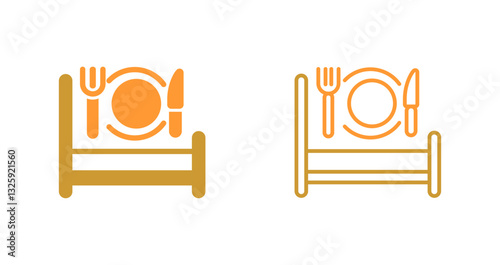 Breakfast in Bed Icon Design