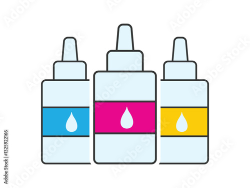 Liquid Colour Bottles Concept