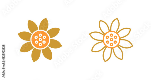 Sunflower Symbol Icon Design