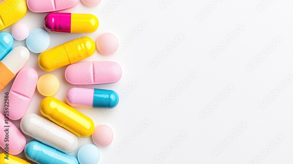 Colorful Pills Depict AI-Enhanced Smart Healthcare Revolution. Colorful Pills Depict AI-Enhanced Smart Healthcare Revolution.