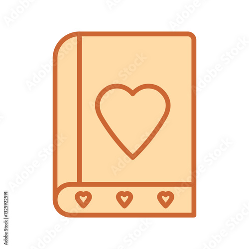 Romantic photo album Vector Icon