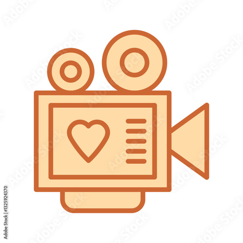 Love story movie Vector Icon
