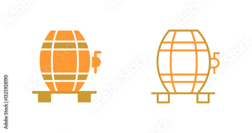 Wine Cask Icon Design