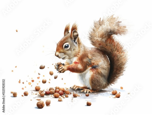 Squirrel Watercolor Painting