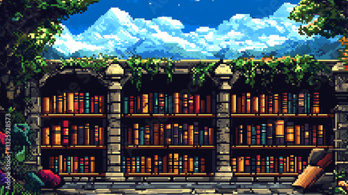 Retro 8-bit and 16-bit Pixel Art Background