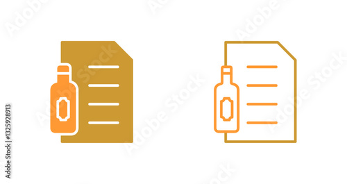 Wine Tasting Notes Icon Design