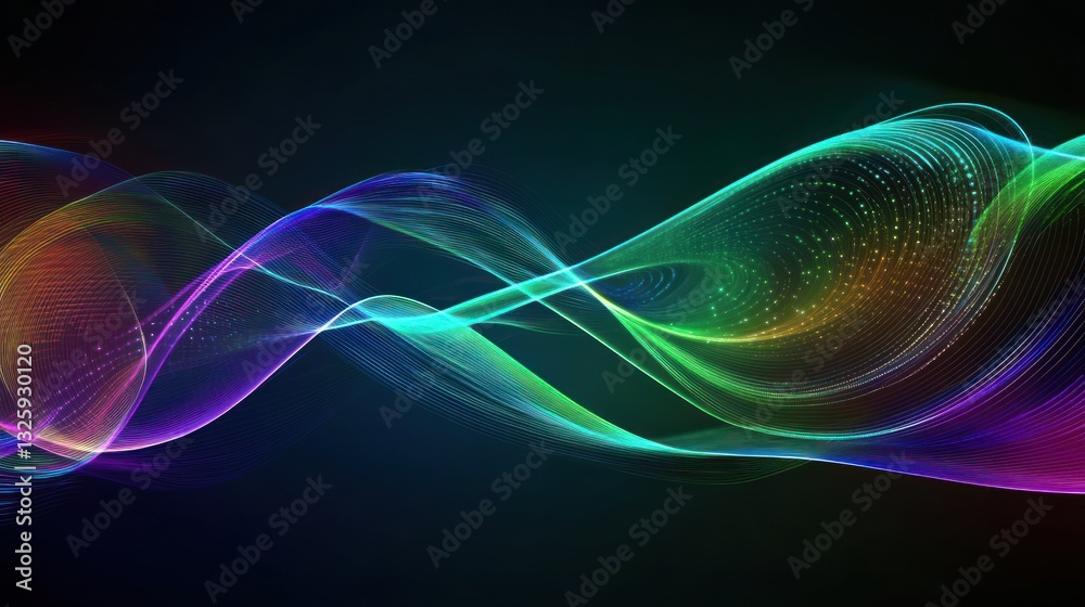 Obraz premium Abstract Colorful Wave Patterns