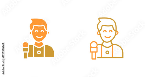 News Correspondent Icon Design