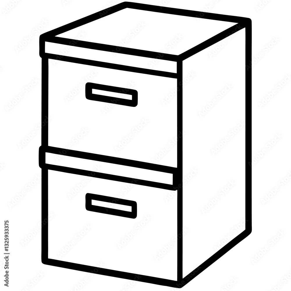 vector illustration of a modern office cabinet with boxes vector illustration of a modern office cabinet with boxes