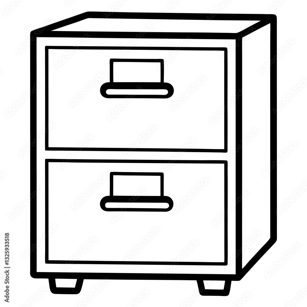 vector illustration of a modern office cabinet with boxes vector illustration of a modern office cabinet with boxes