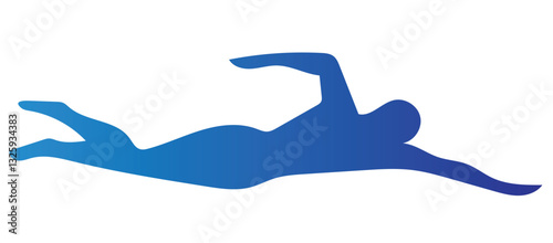 Swimmer vector, Sport people concept