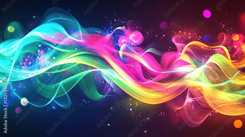 Fototapeta premium Abstract vibrant swirling colors