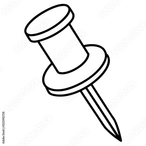 vector illustration of push pin Icon