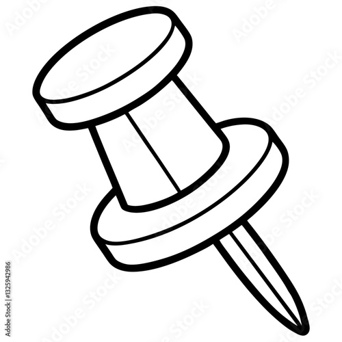 vector illustration of push pin Icon