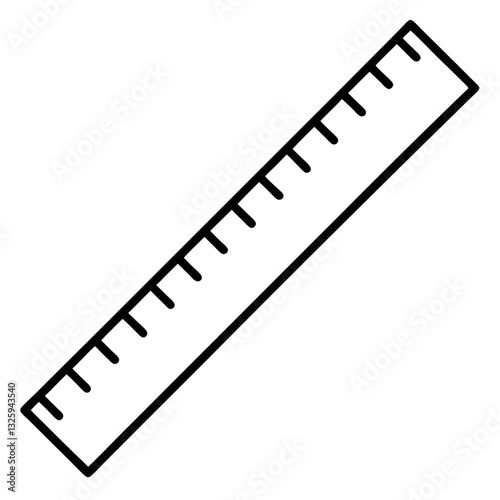 vector illustration of a ruler