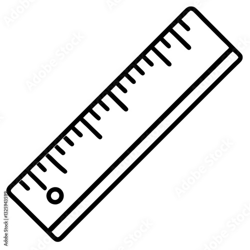 vector illustration of a ruler