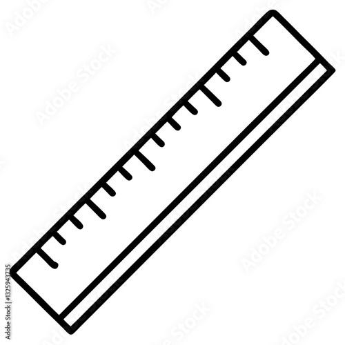vector illustration of a ruler