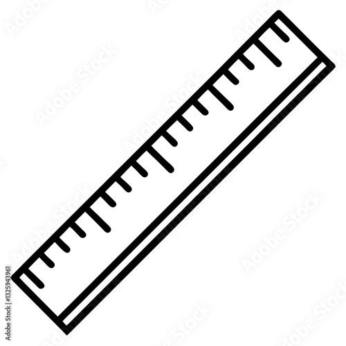 vector illustration of a ruler