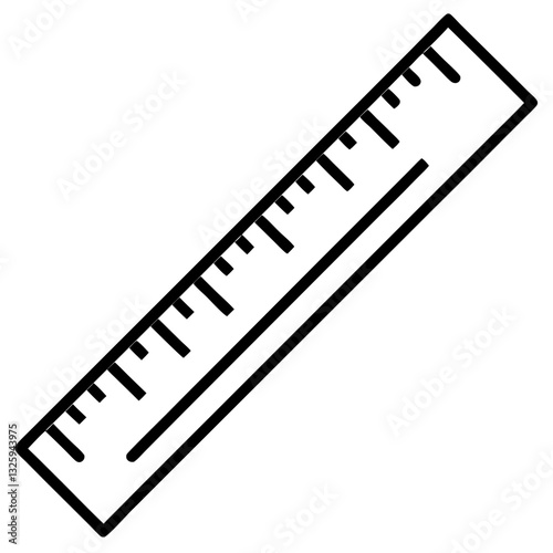 vector illustration of a ruler