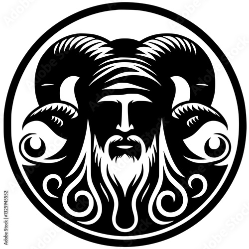 Silhouette of a devil worshipper