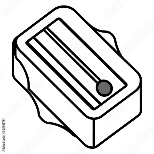 vector illustration of a pencil sharpener