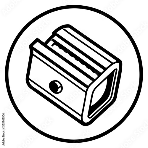 vector illustration of a pencil sharpener