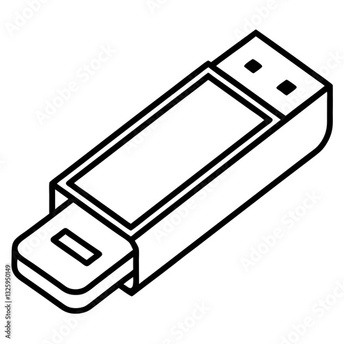 usb flash drive isolated