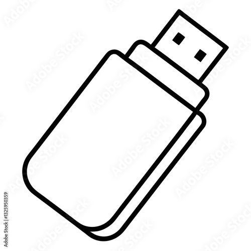 usb flash drive isolated
