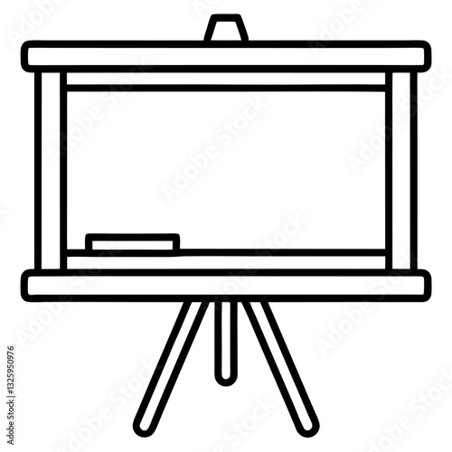 tv screen isolated on white presentation board with blank screen