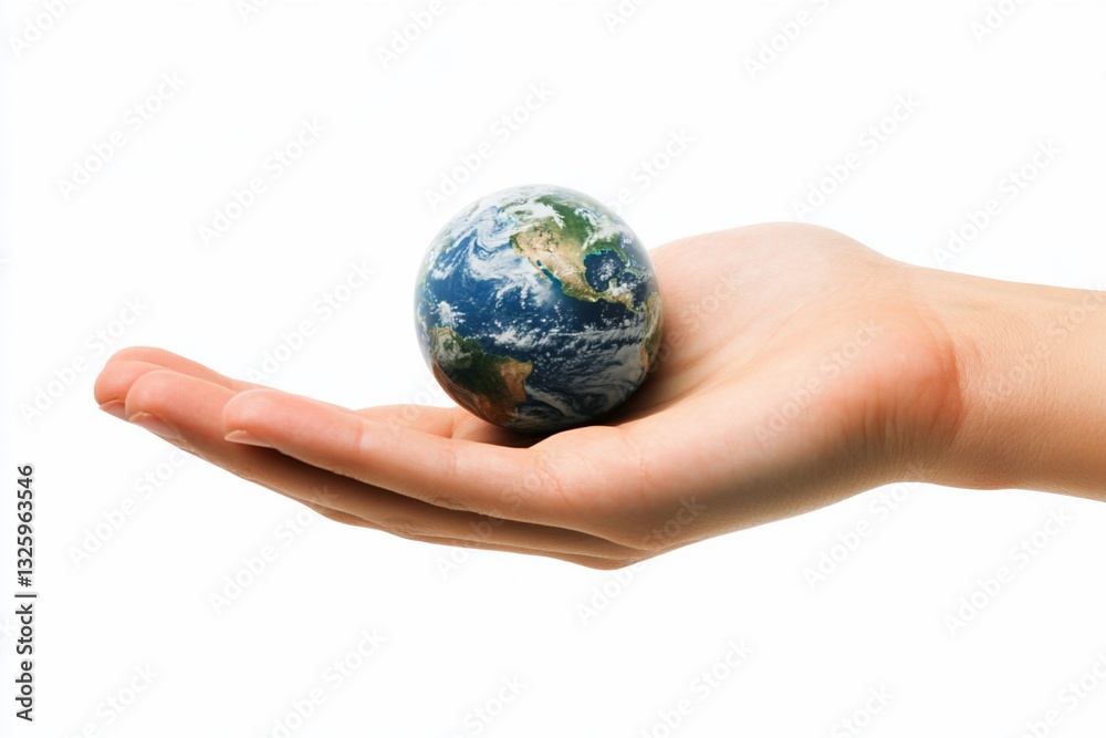 A small globe rests gently in an open palm, representing global care and environmental responsibility. A small globe rests gently in an open palm, representing global care and environmental responsibility.