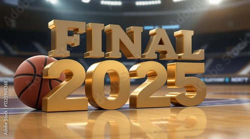 Men's College Basketball  Sports poster for news - 3d Golden 