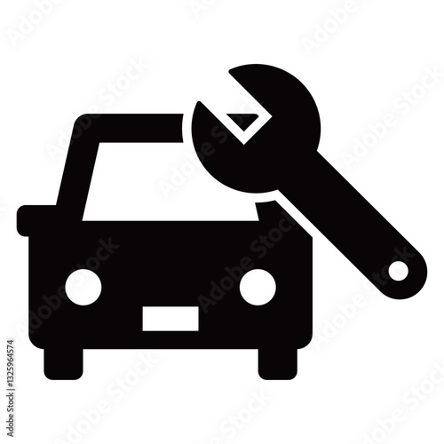 車とスパナのアイコン